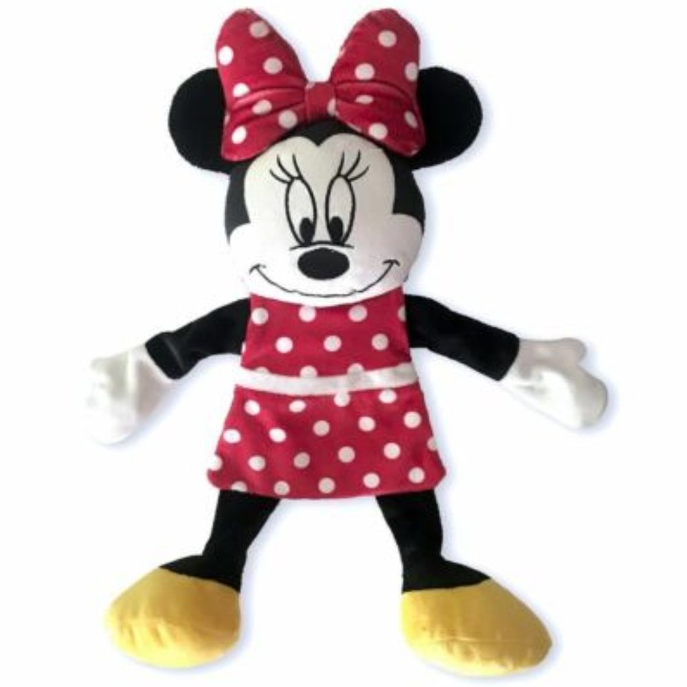 Disney Minnie Mouse Flat Crinkle Dog Toy With Squeakers (Approx. 15" Tall)